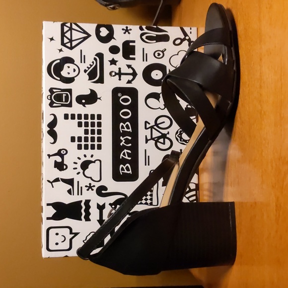 Black Bamboo high heels size 10 - Picture 10 of 12